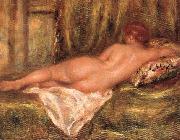 Pierre Auguste Renoir reclinig nude rear ciew oil